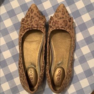 Me Too Leopard bow flats!